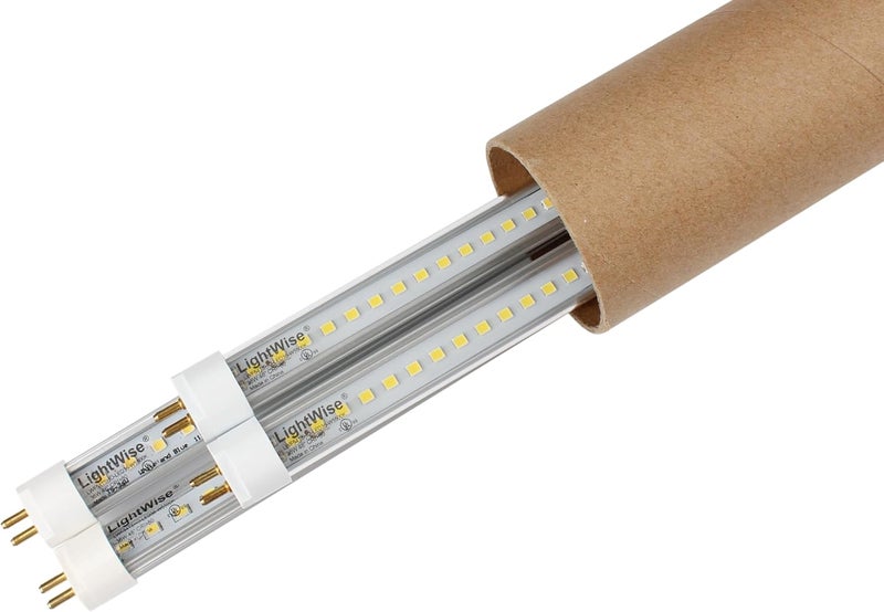 4-Pack T5 46" LED Grow Tubes, 28W/36W/42W, 5500K Full Sun White Light, Fluorescent Replacement (28, Watts)
